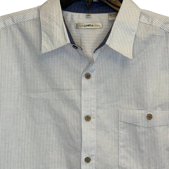 Mens Moda Campia Short Sleeve Button Down Shirt - Size L - Picture 2 of 6